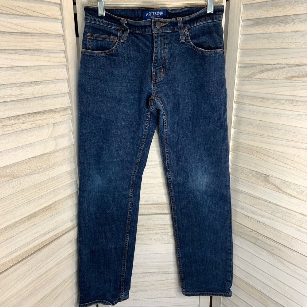 Arizona Jean Co Men’s Flex Slim Straight Leg Dark Wash Denim Jeans 29